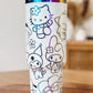 40oz White Rainbow Sanrio - Hello Kitty - Kuromi -  Engrave