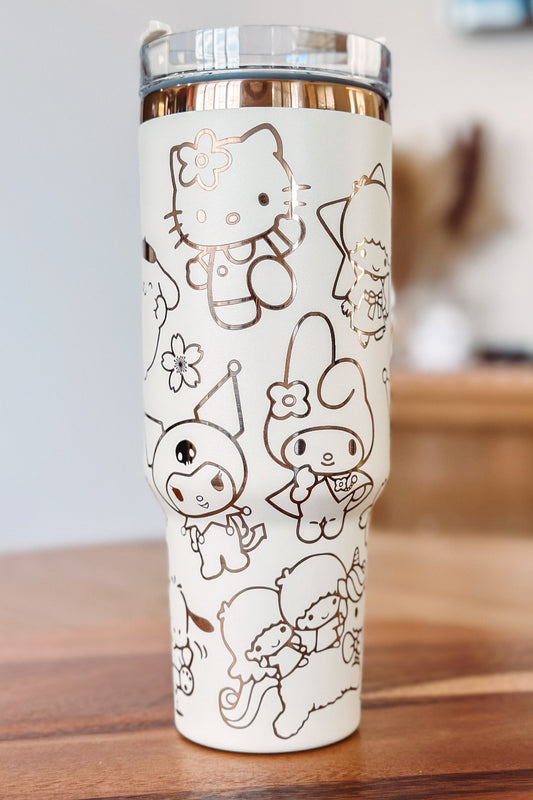 40oz Copper Sanrio - Hello Kitty - Kuromi -  Engrave