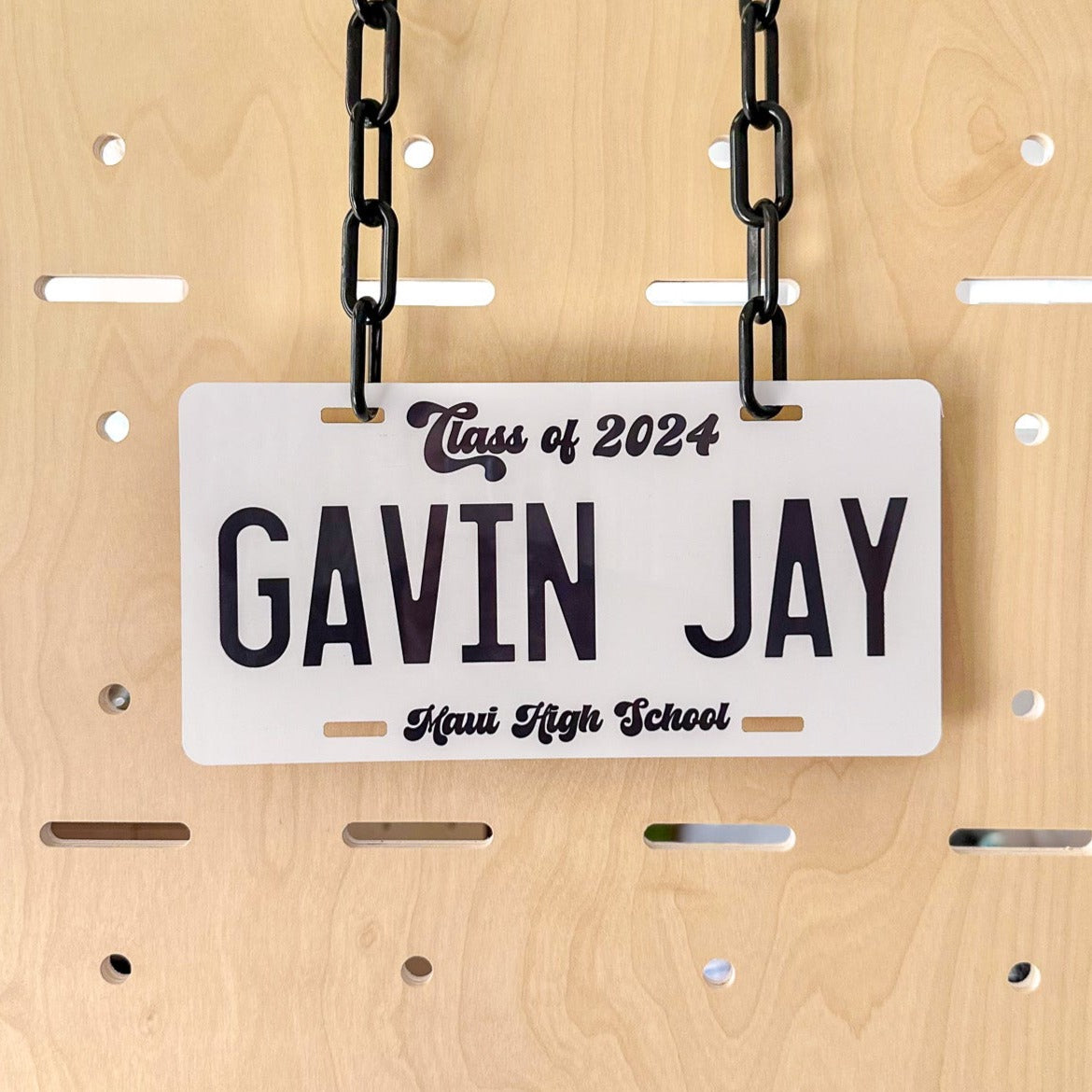 CUSTOM Graduation Lei - License Plate Style