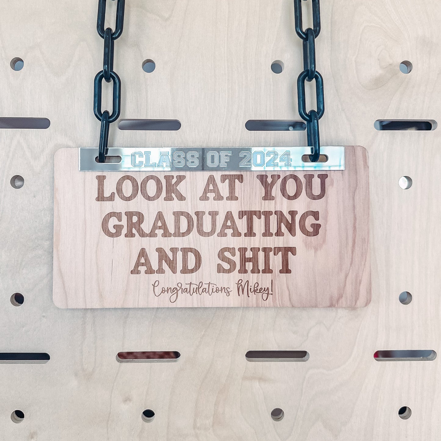 CUSTOM Look at you graduating and shit Chain Lei