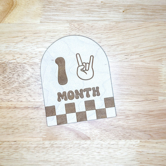 Baby Monthly Milestone Markers - Retro/Skater Vibes