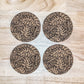 Coasters 4pk - Cork - Monstera