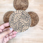 Coasters 4pk - Cork - Monstera