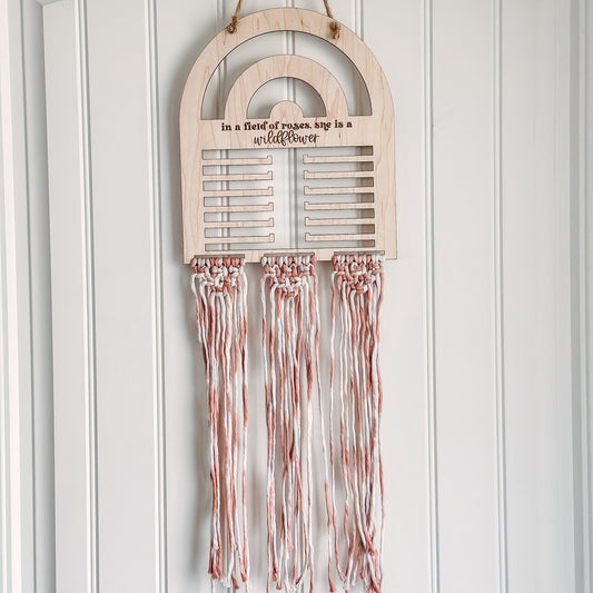 Wooden Macrame Accessory Holder