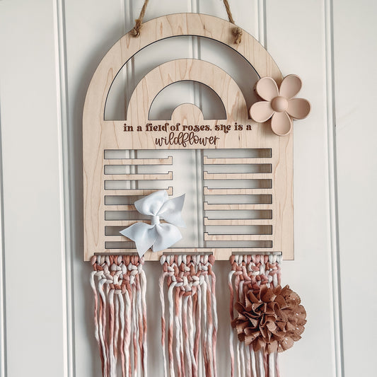 Wooden Macrame Accessory Holder