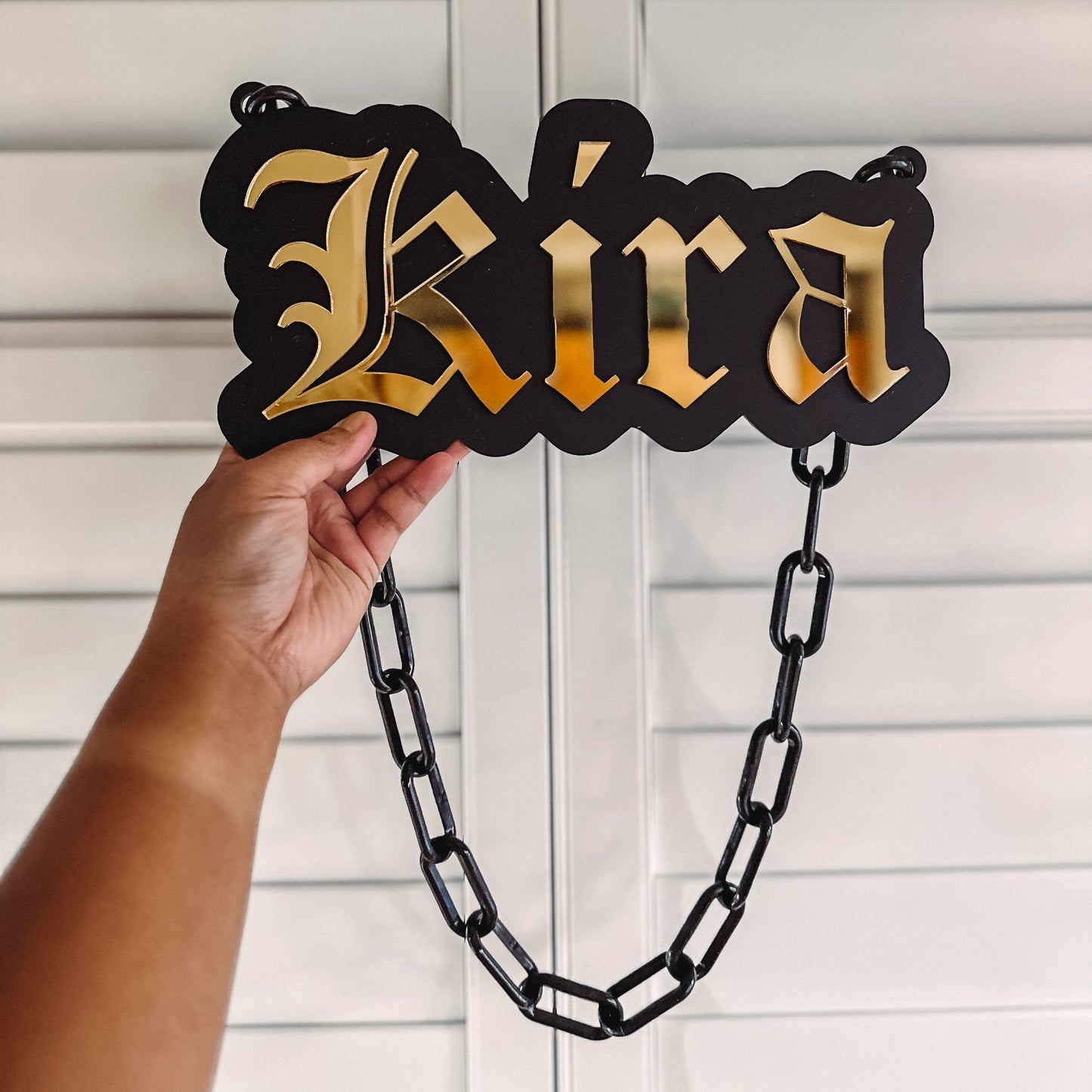 CUSTOM Name Acrylic Chain Lei - Graduation - Birthday