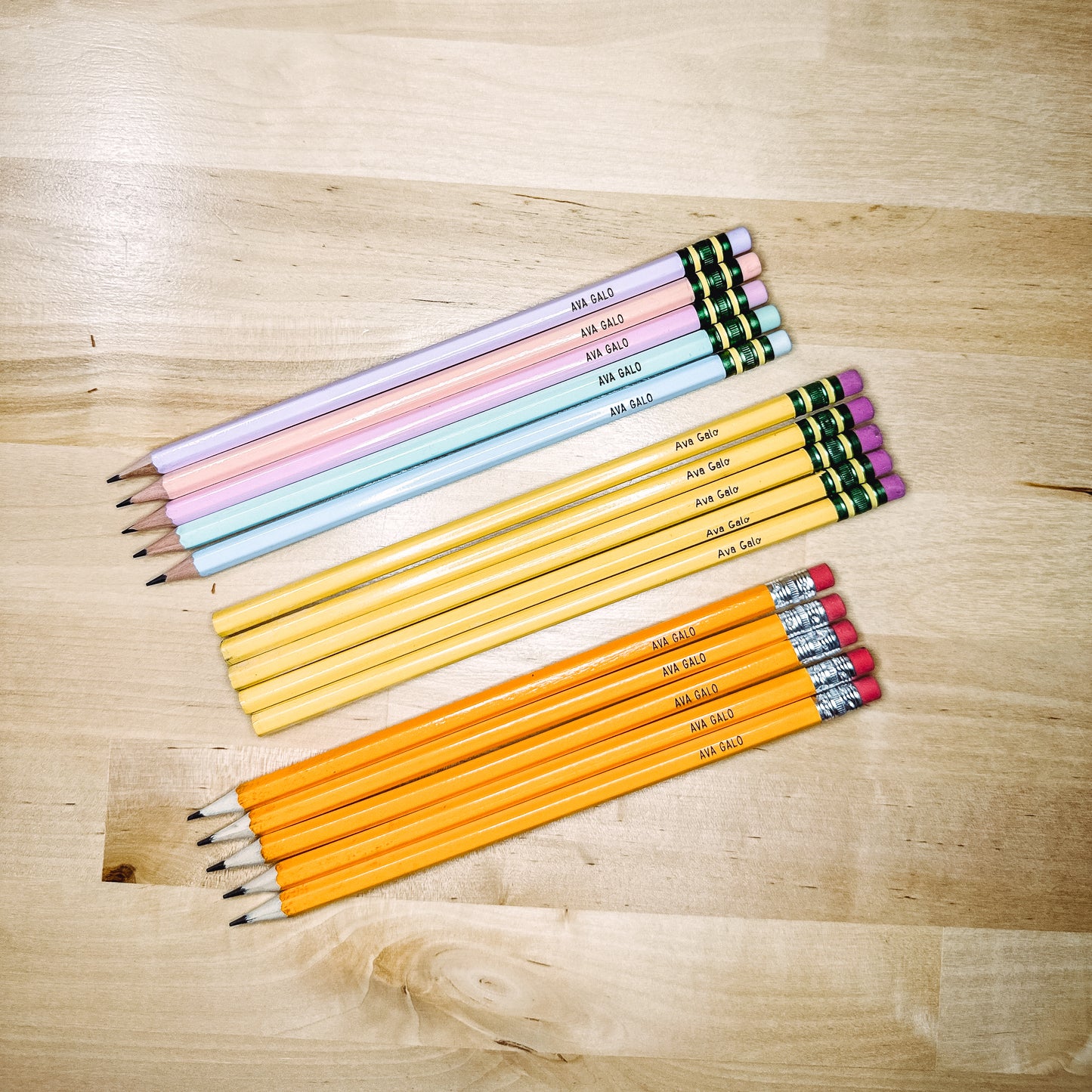 Personalized Pencils - Back to School - Ticonderoga - Pastel - 12pack