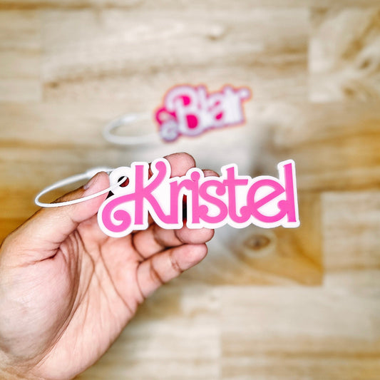 Barbie Inspired Acrylic Keychain