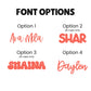 FONT OPTIONS